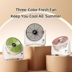 desktop student dormitory portable silent strong wind small fan office mini charging portable fan light sound gift