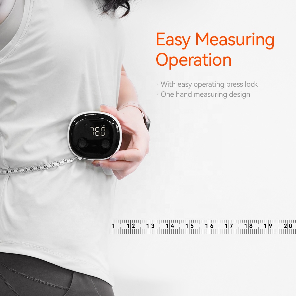 smart electronic retractable tape auto lock support different body parts measurement smart electronic retractable tape auto lock support different body parts measurement