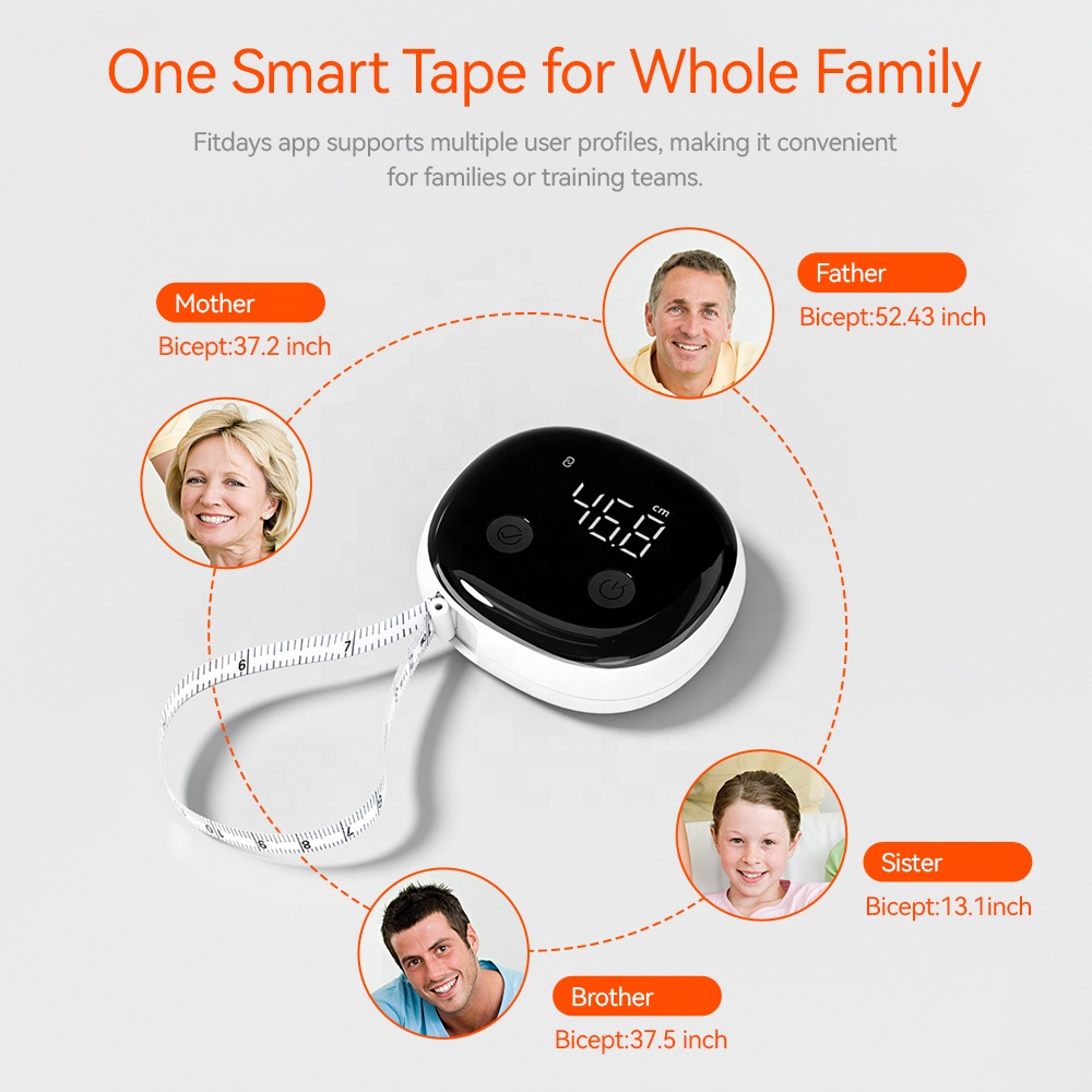 smart electronic retractable tape auto lock support different body parts measurement smart electronic retractable tape auto lock support different body parts measurement
