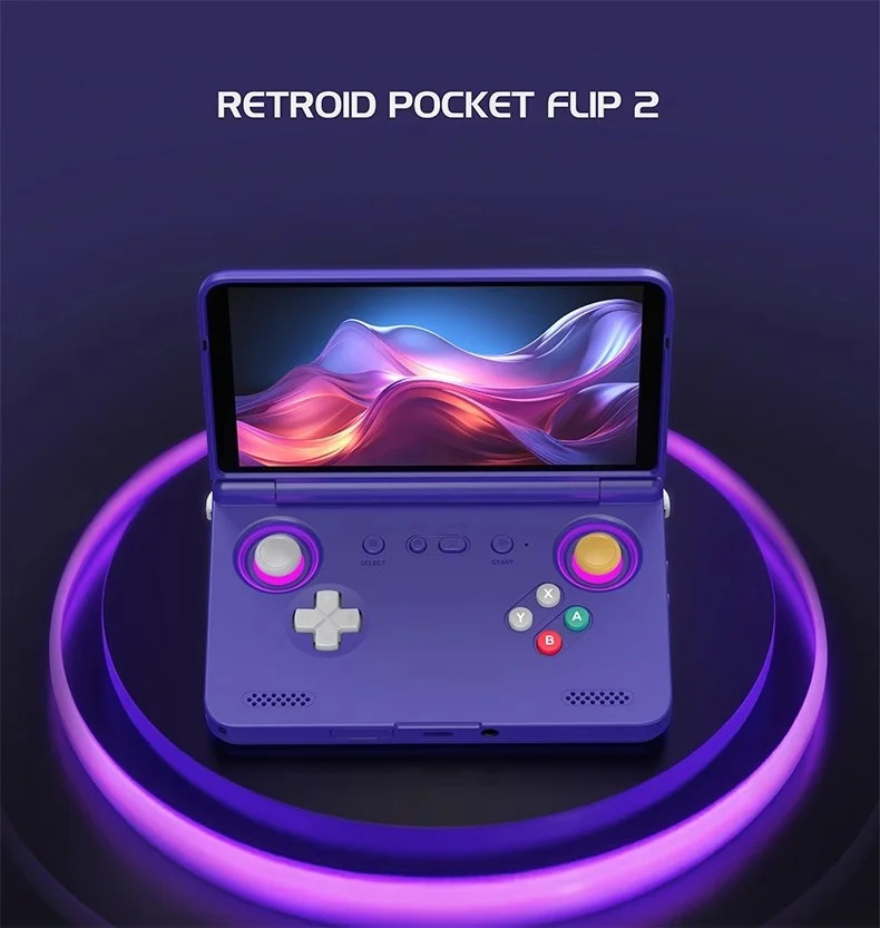 new retroid pocket flip2 sd865 version 5.5 inch oled clamshell android handheld gaming console new retroid pocket flip2 sd865 version 5.5 inch oled clamshell android handheld gaming console