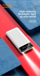 wholesale gift powerbank with 20000mah large capacity convenient mobile power customized logo plastic