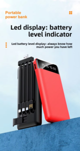 wholesale gift powerbank with 20000mah large capacity convenient mobile power customized logo plastic