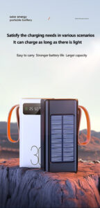 solar powerbank fast charging 15w portable battery charging 30000mah solar power bank support customize