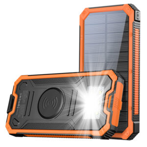 outdoor waterproof plastic 20w wireless solar lithium polymer magnetic micro usb holder treasure 20000ma fast