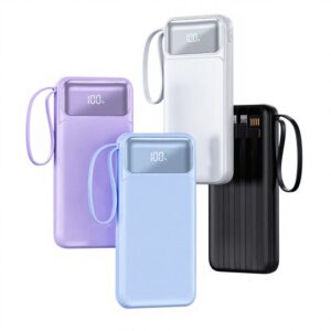 new 20000mah pd22.5w super fast charging power bank built in cable for i phone portable charger power stations