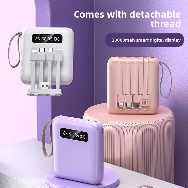 10w led display mini self contained dual type c output power bank with custom logo compact portable gift 10w led display mini self contained dual type c output power bank with custom logo compact portable gift