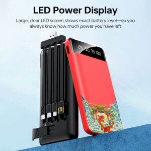 wholesale gift powerbank with 20000mah large capacity convenient mobile power customized logo plastic