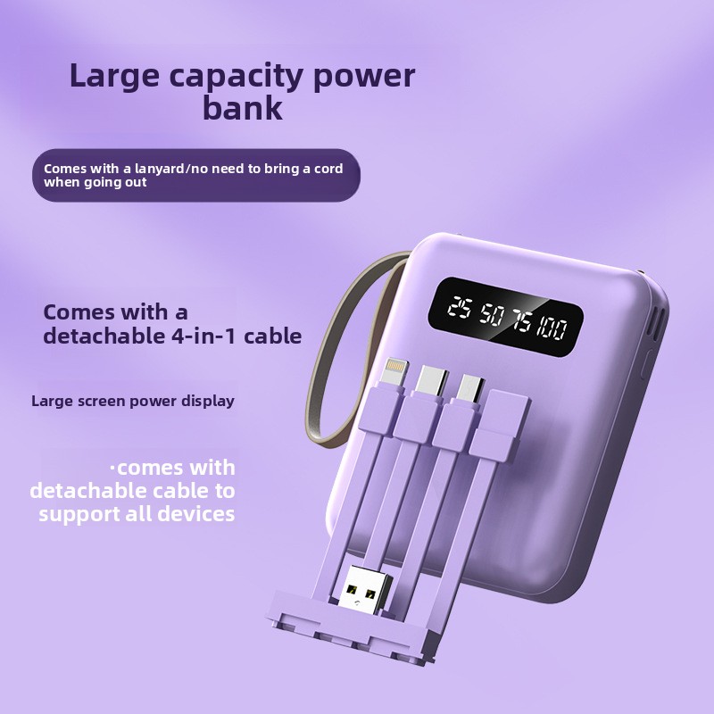 10w led display mini self contained dual type c output power bank with custom logo compact portable gift 10w led display mini self contained dual type c output power bank with custom logo compact portable gift