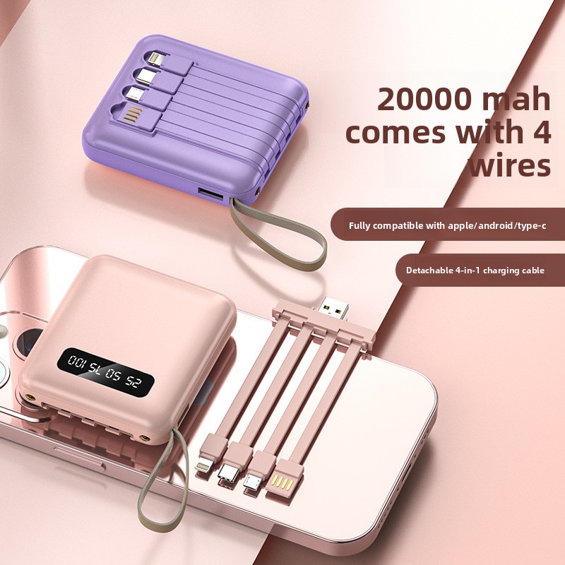 10w led display mini self contained dual type c output power bank with custom logo compact portable gift 10w led display mini self contained dual type c output power bank with custom logo compact portable gift