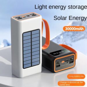 solar powerbank fast charging 15w portable battery charging 30000mah solar power bank support customize