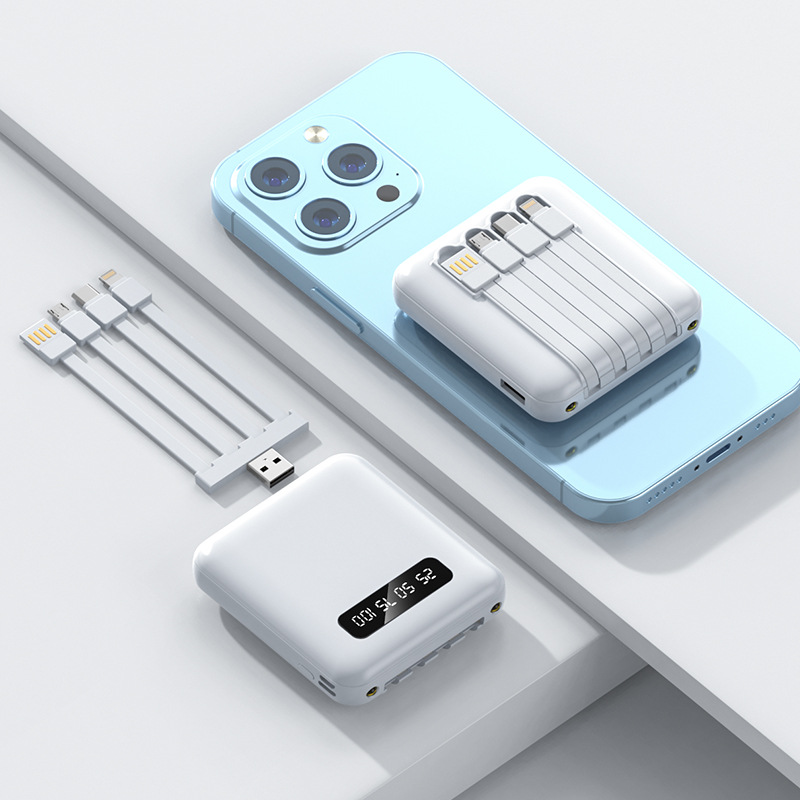10w led display mini self contained dual type c output power bank with custom logo compact portable gift 10w led display mini self contained dual type c output power bank with custom logo compact portable gift