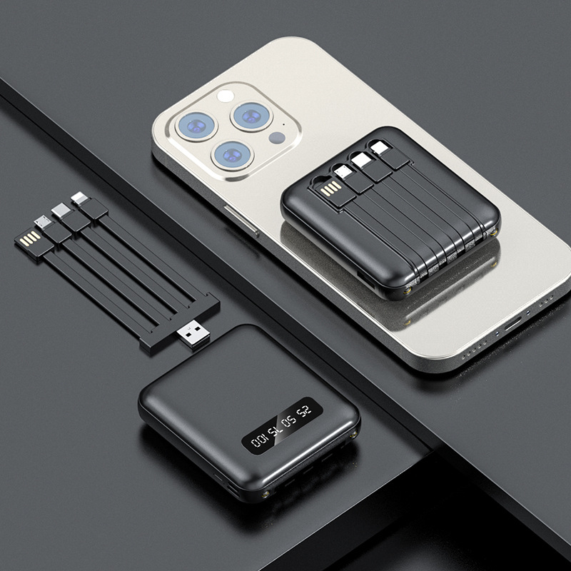 10w led display mini self contained dual type c output power bank with custom logo compact portable gift 10w led display mini self contained dual type c output power bank with custom logo compact portable gift