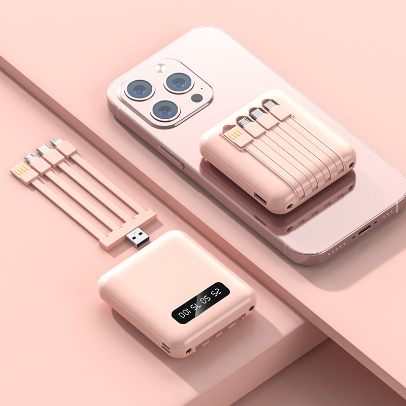 10w led display mini self contained dual type c output power bank with custom logo compact portable gift 10w led display mini self contained dual type c output power bank with custom logo compact portable gift