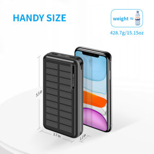 portable 20000mah capacity polymer lithium battery daul usb type c solar power bank oem odm support
